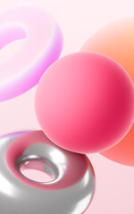 Abstract gradient geometric pattern background. Mobile phone wallpaper, desktop wallpaper, 3d rendering.