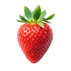 Strawberry fruit isolated on white background ideal for food ads healthy snacks and summer themes
