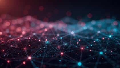 20250802040734list 85 soft bokeh tech background with abstract connection mesh and floating data points