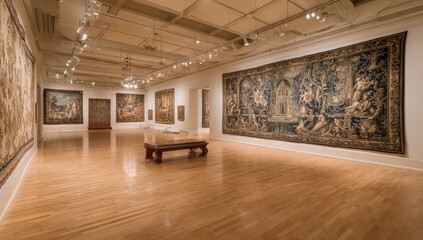 Museum gallery with tapestries (1)
