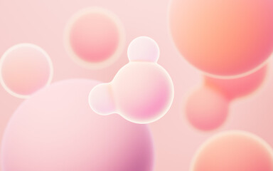 Abstract spheres background, mobile phone wallpaper, computer wallpaper, 3d rendering.