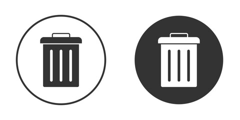 Trash icon for your web mobile application design. Modern flat.