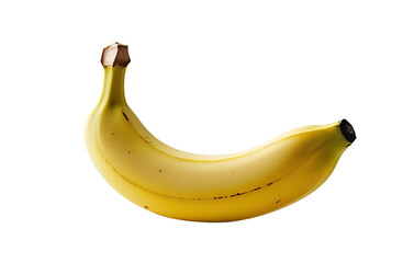 One whole banana isolated on white background 