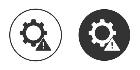 Technical warning icon for your web mobile application design. Modern flat.