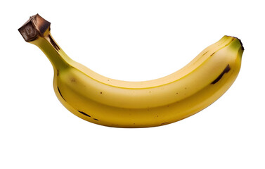 One whole banana isolated on white background