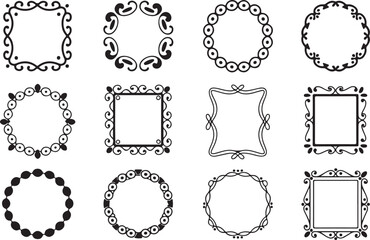 Set of Vintage Decorative Ornamental Frames