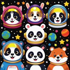 Space Animal Vector Design 3
