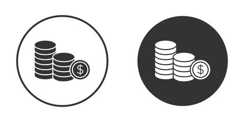 Coins icon for your web mobile application design. Modern flat.