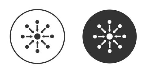 Fototapeta premium Centralized icon for your web mobile application design. Modern flat.