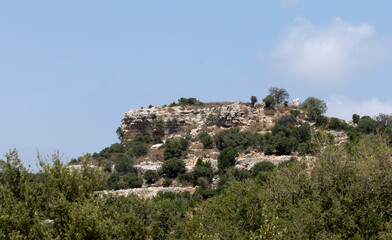 Fototapeta premium Meydankale, an ancient Cilician settlement, is located between the İmamlı and Yenibahçe villages in Silifke in Mersin province of Turkey. It dates to the Hellenistic era but was re-inhabited later.