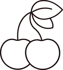 Cedar Bay Cherry Outline Vector Art Design