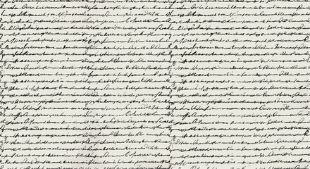 Obraz premium Illegible Handwriting Seamless Pattern Vector
