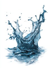 Obraz premium water splash isolated on white background beautiful splashes