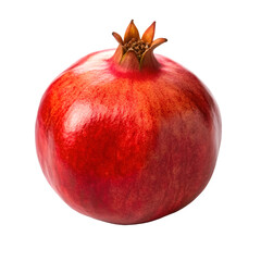 Pomegranate fruit isolated on white background perfect for food ads health visuals and antioxidant themes

