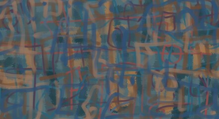 Abstract image for printing. Picture for modern interiors. The picture is painted by hand on a tablet. © neurostructure
