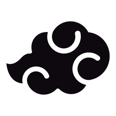 Japanese cloud pattern icon. Vector