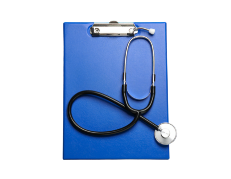 Stethoscope on a clipboard representing healthcare concepts - Powered by Adobe