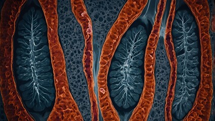 Intestinal Villi Microscopic View Anatomy Structure Detail Science Medical Research