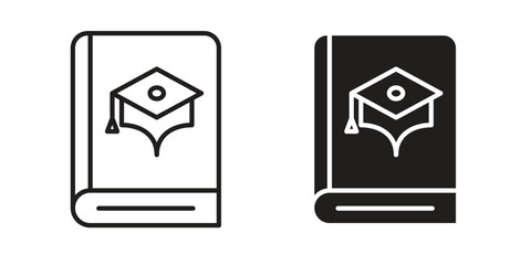 Thesis icon. Sign design in outline and flat style for web