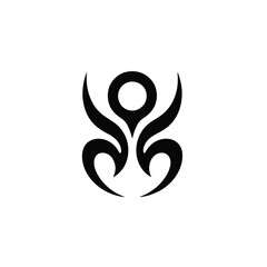 Obraz premium Black abstract figure symbol