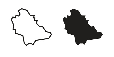 Saudi arabia icon. Sign design in outline and flat style for web