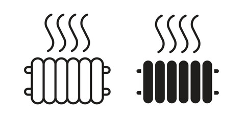 Heat icon. Sign design in outline and flat style for web