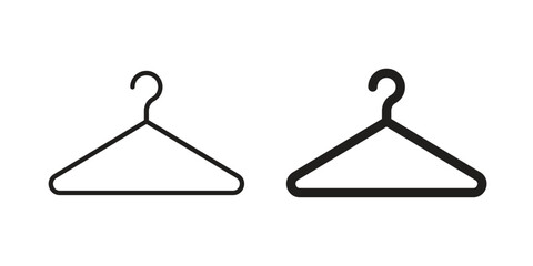 Hanger icon. Sign design in outline and flat style for web