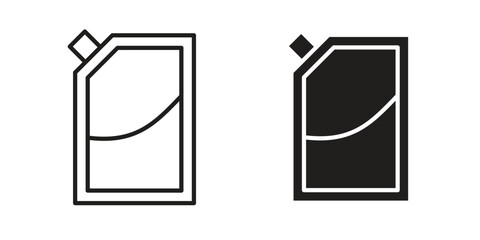 Doy pack pouch icon. Sign design in outline and flat style for web