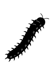 Silhouette of a Millipede