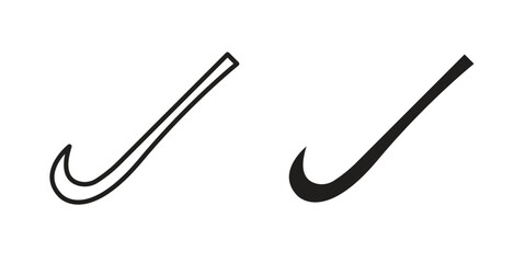 Crowbar icon. Sign design in outline and flat style for web