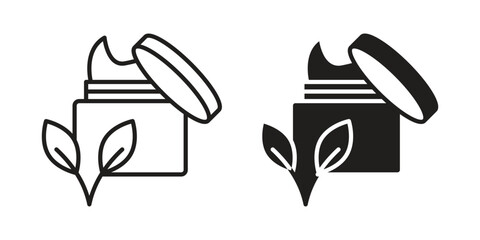 Obraz premium Body cream icon. Sign design in outline and flat style for web