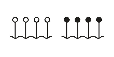 Acupuncture icon. Sign design in outline and flat style for web