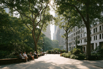 Fototapeta premium fountain in the park