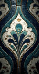 Ornate tilework design, detailed pattern