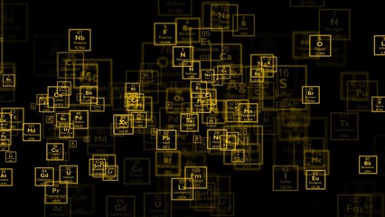 Periodic table background illustration, Periodic table of the Elements - Chemistry, Background of the chemical elements of the periodic table.