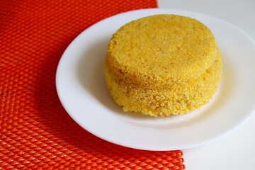 Brazilian Northeast Couscous (Cuscuz Nordestino). Typical Brazilian Northeast breakfast.