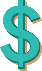 blue dollar symbol