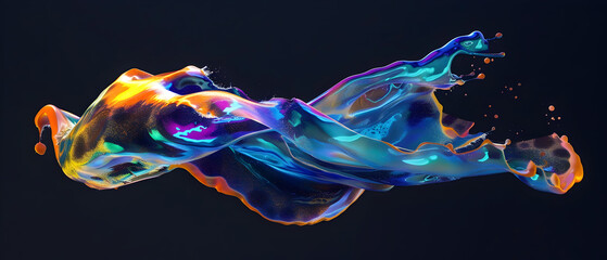 abstract blue background with smoke