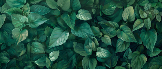 green feathers background
