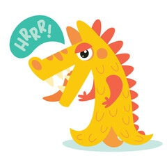 Cartoon Drawing of a Monster