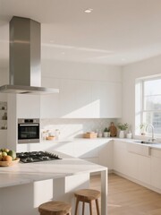 Fototapeta premium modern kitchen in house 