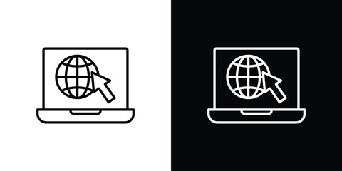 Web portal icon for app. Thin line signs.