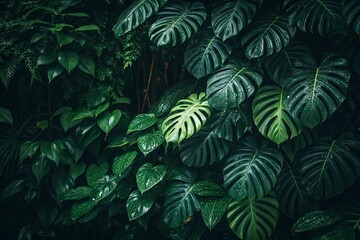 tropical leaves background	