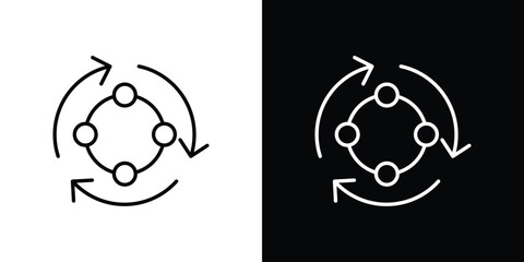 Procedure icon for app. Thin line signs.