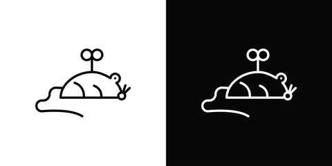 Mouse toy icon for app. Thin line signs.