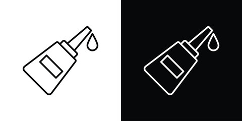 Glue icon for app. Thin line signs.