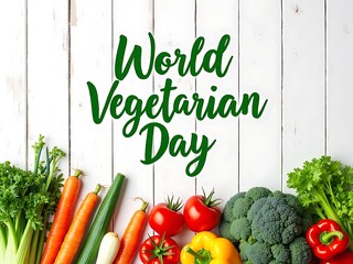 Celebrate world vegetarian day with a vibrant assortment of fresh vegetables