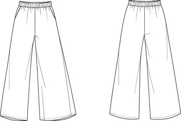 A technical fashion flat sketch on a white background, showcasing the front and back views of a utility jacket with a wide pointed collar, front zipper, and four patch pockets,