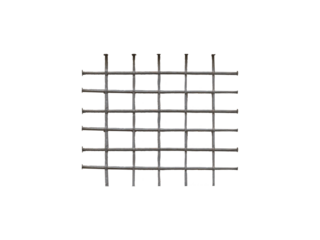 Square metal window grille with cross bars is isolated.