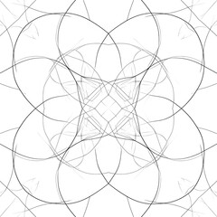 Intricate symmetrical line art pattern